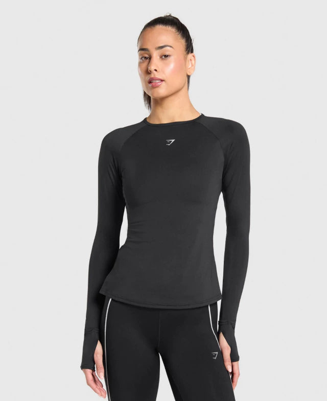 GSW-0012 RUNNING LONG SLEEVE TOP Black