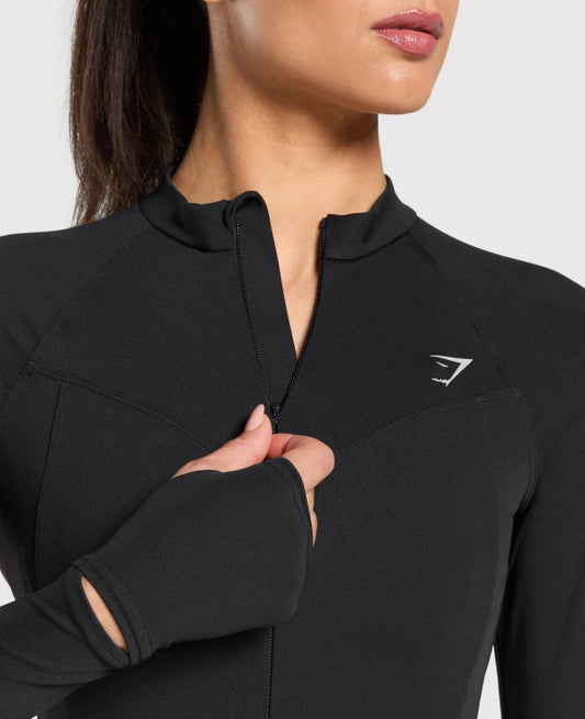 RUNNING FULL ZIP JACKET Black
