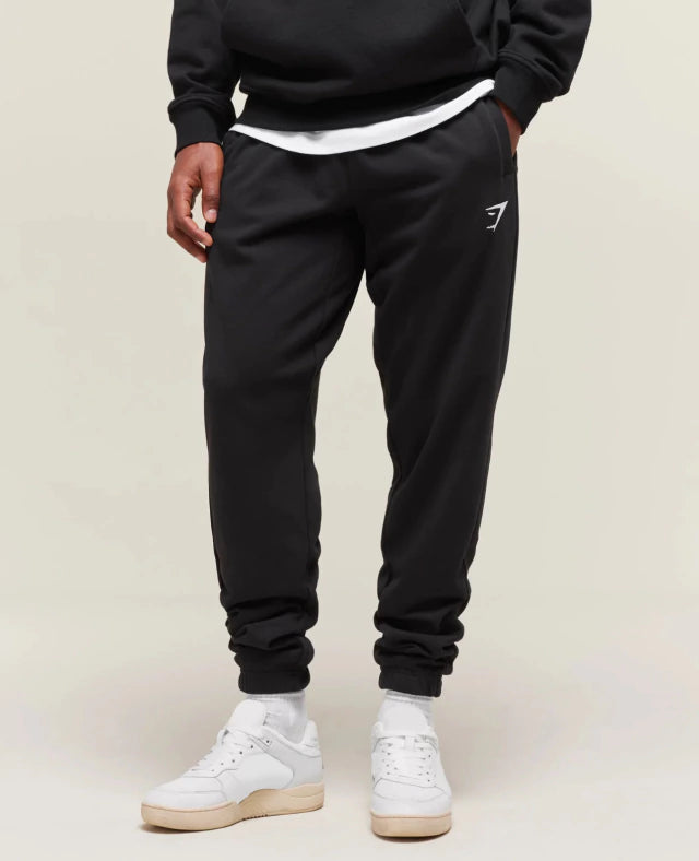 GS-0016 ESSENTIAL OVERSIZED JOGGERS Black
