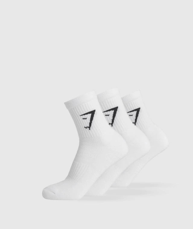 GSA-0039 MIDI 3pk Socks White