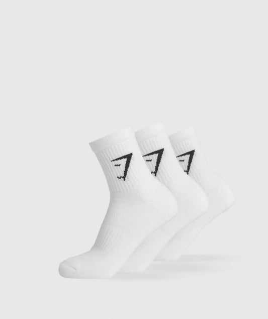 GSA-0039 MIDI 3pk Socks White