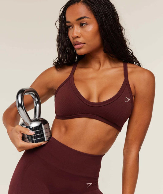 GSW-0061 Energised Seamless Sports Bra - Rich Maroon