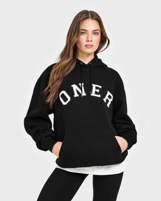 Foundations Oversized Oner Girlfriend Hoodie - Black