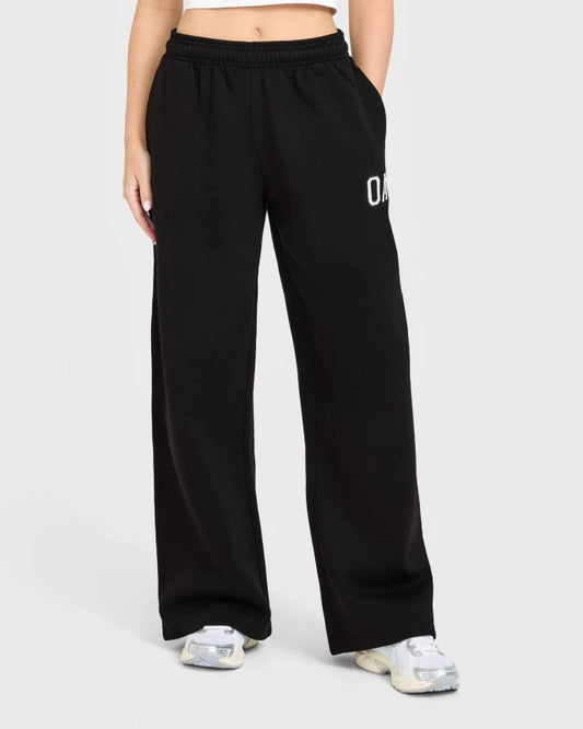 Foundations Oversized Oner Girlfriend Straight Leg Joggers - Black