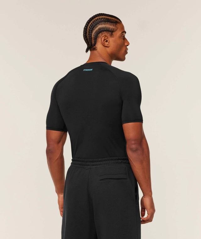 GS-0027 Element Baselayer T-Shirt - Black/Brand Blue