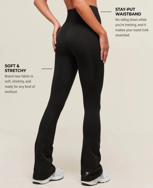 GSW-0064 Vital Soft Flared Leggings - Black