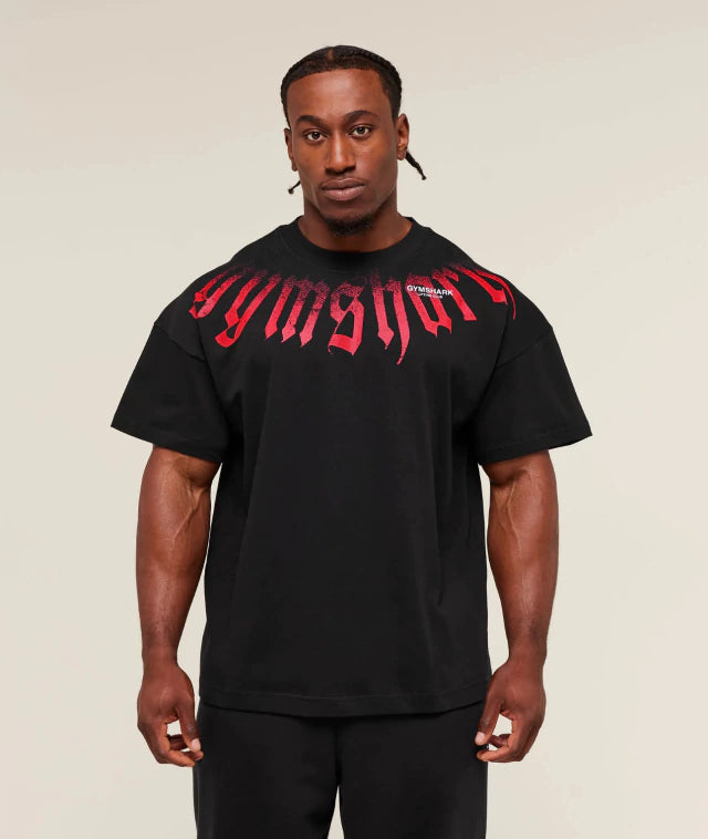 GS-0058 FADE GRAPHIC T-SHIRT Black