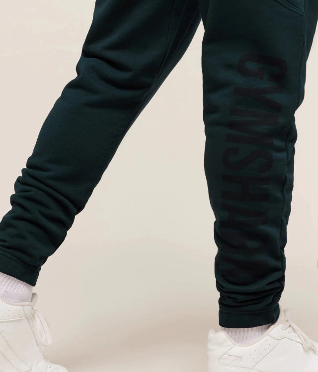 GS-0030 Power Wordmark Joggers Deep Petrol Blue