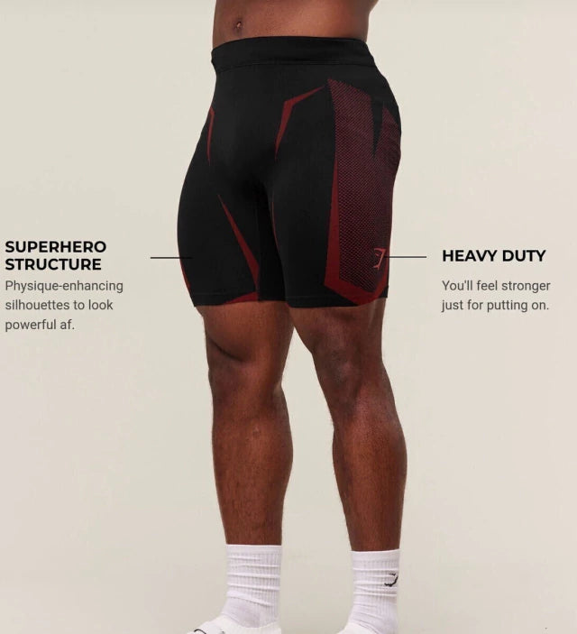 GS-0032 Onyx 5.0 Seamless Half Tight - Black/Carmine Red
