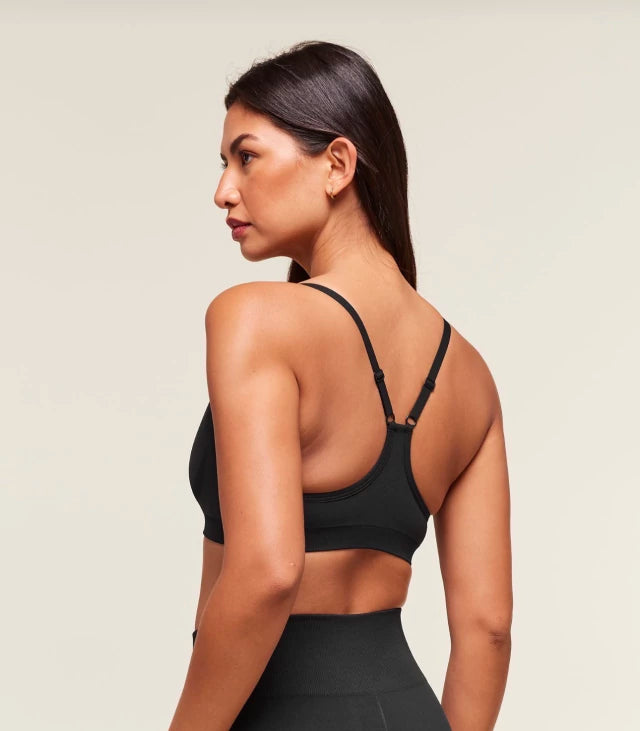 GSW-0046 Everyday Seamless Racerback Sports Bra - Black