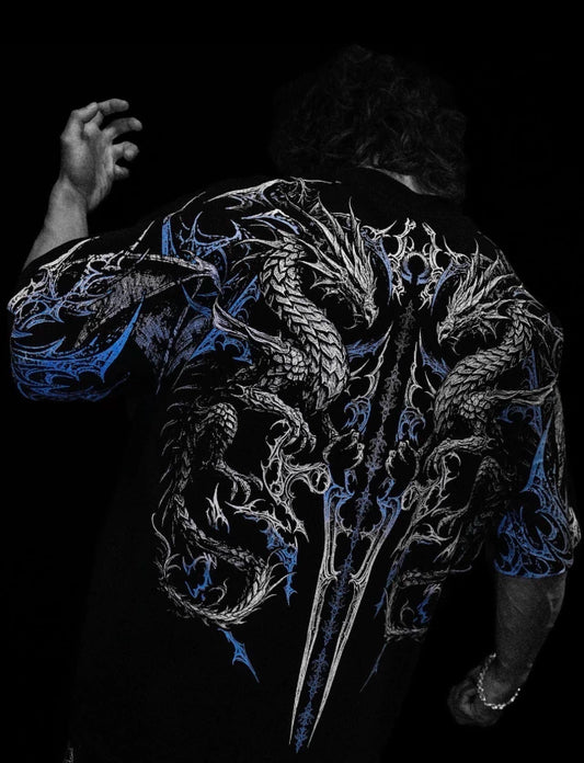BD-0013 Dragon Blade Oversized T-shirt [FROST]